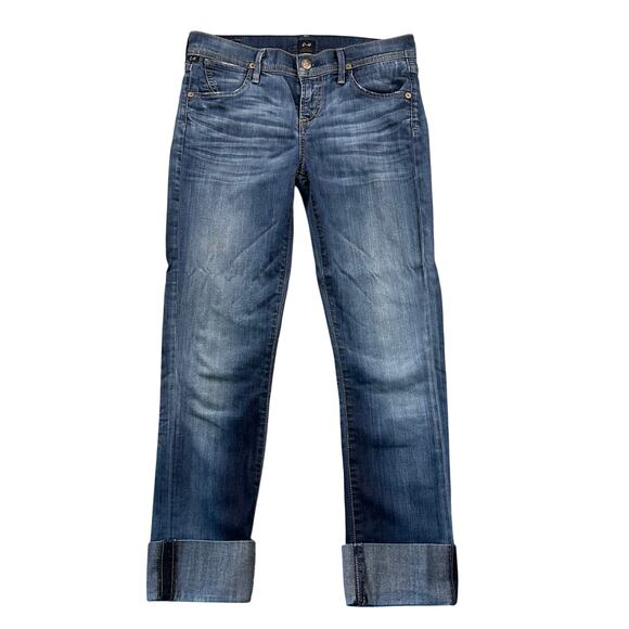 Citizens of Humanity Jeans Dani Cropped Straight Leg Rolled Cuff Mid Rise 26 - Picture 2 of 9